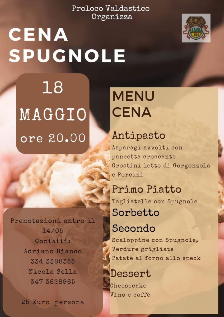 Scopri di più sull'articolo Cena Spugnole