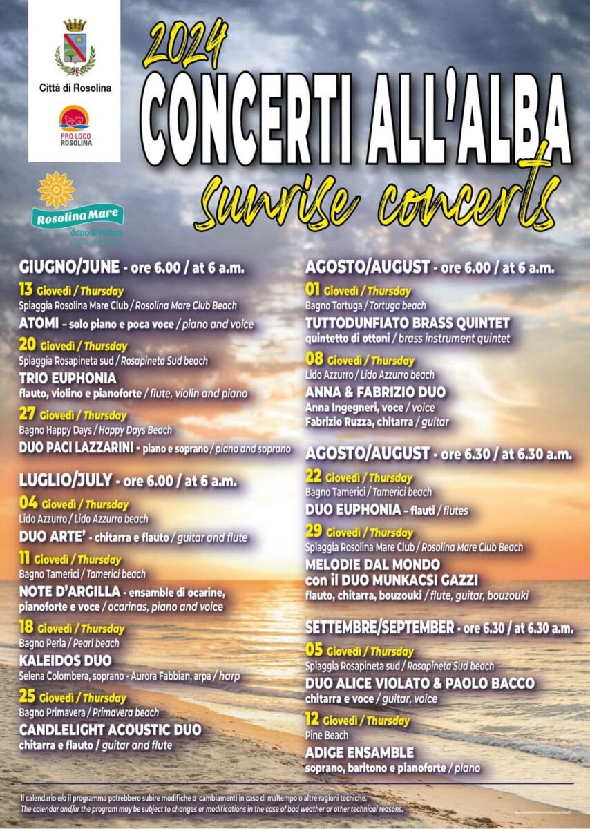 Scopri di più sull'articolo Concerti all’Alba
