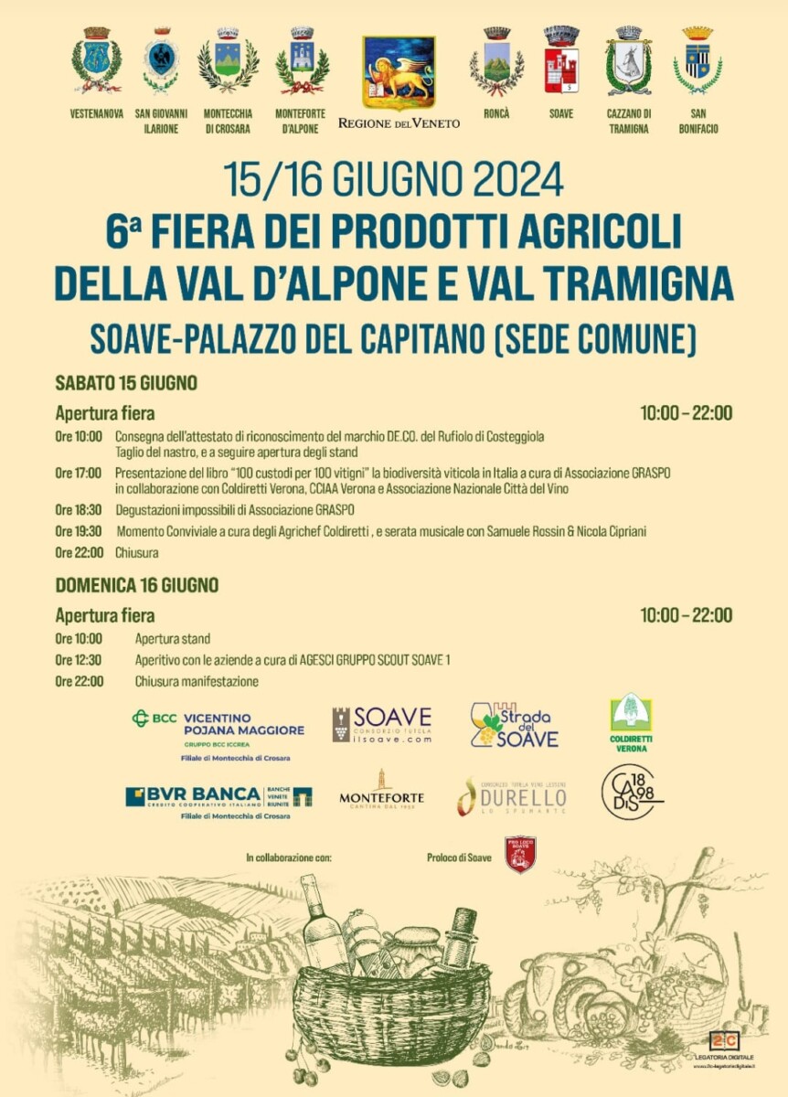 Scopri di più sull'articolo 6^ Fiera dei Prodotti Agricoli della Val d’azione e della Val Tramigna.