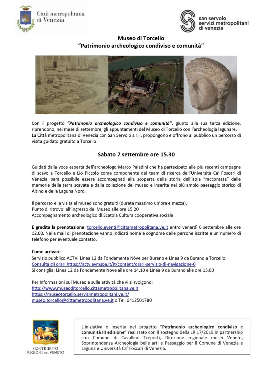 Scopri di più sull'articolo Torcello Percorso Guidato Gratuito