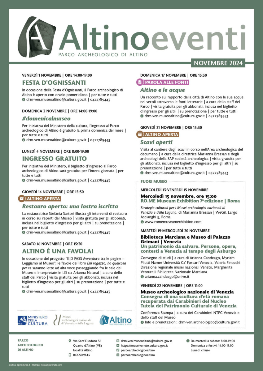 Scopri di più sull'articolo Novembre ad Altino