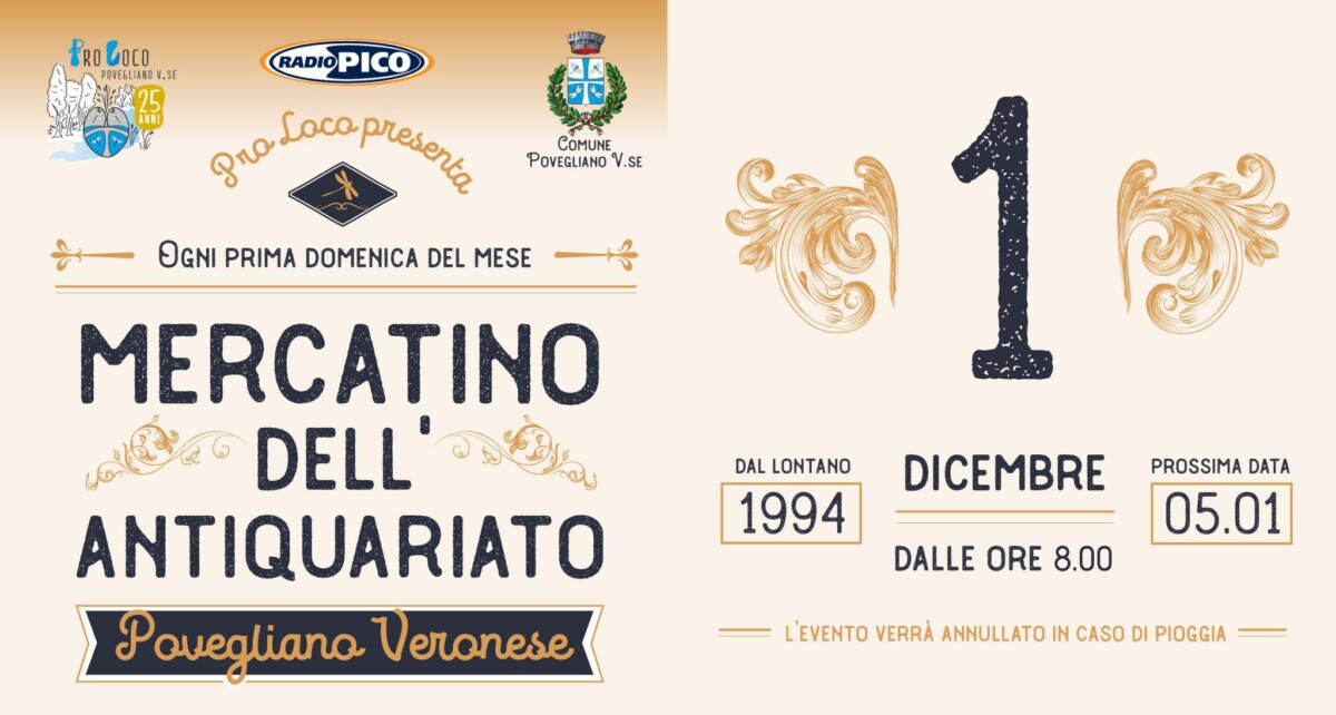 Scopri di più sull'articolo Mercatino Antiquariato Povegliano