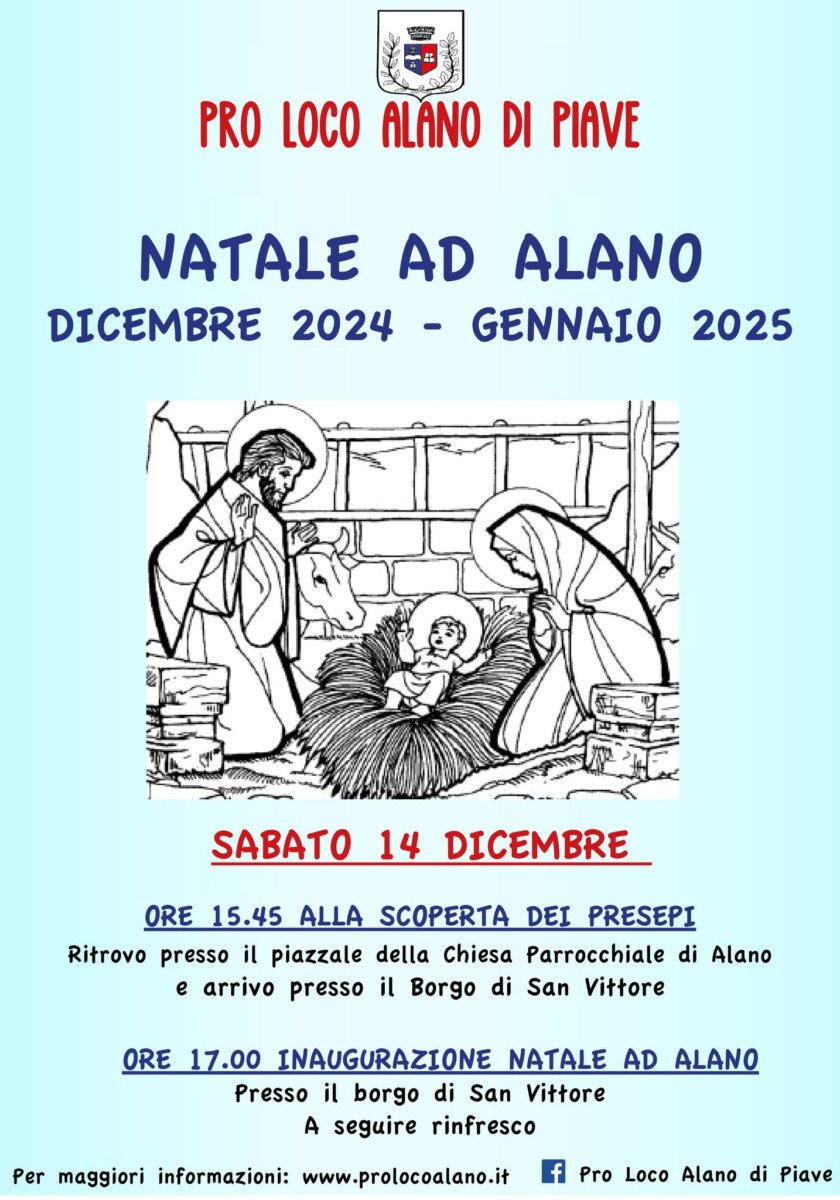 Scopri di più sull'articolo Natale ad Alano e Presepi a San Vittore