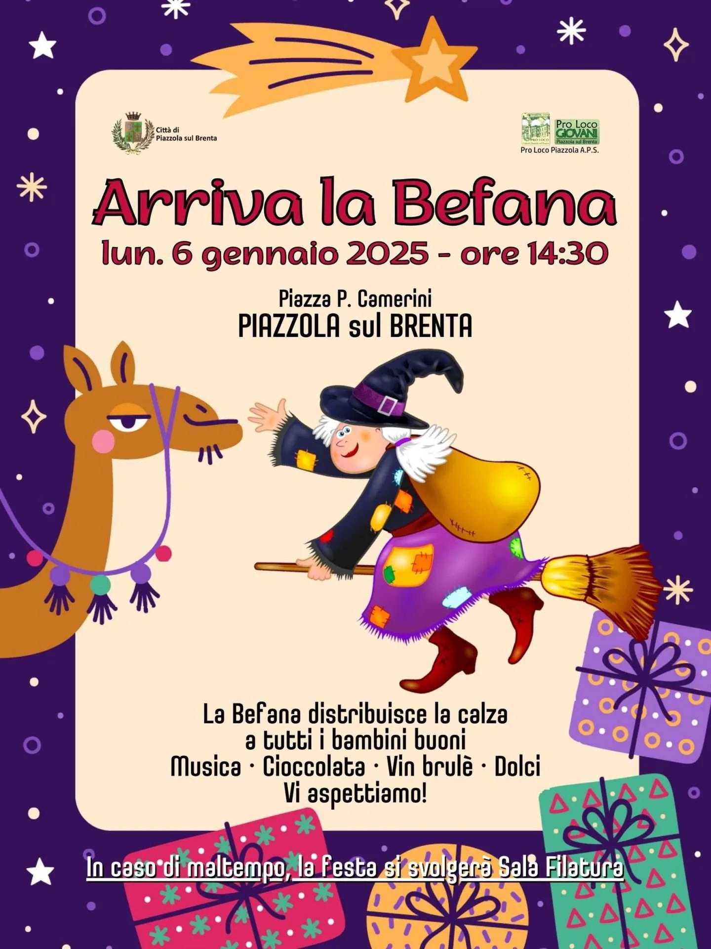 Scopri di più sull'articolo Arriva la Befana a Piazzola sul Brenta!
