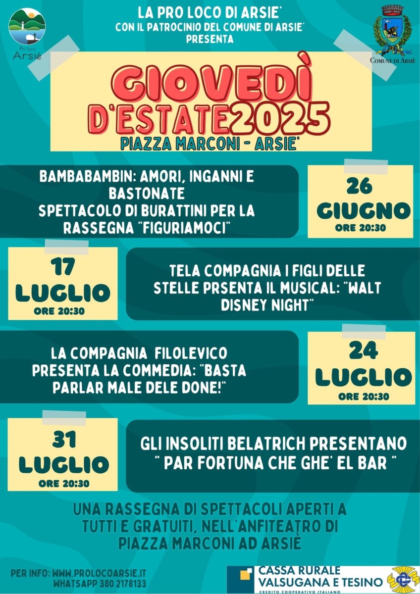 Scopri di più sull'articolo Giovedì d’Estate