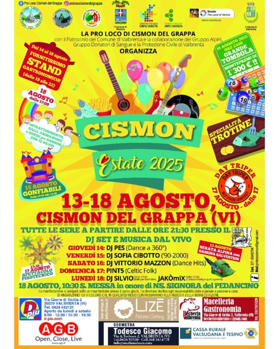 Scopri di più sull'articolo Cismon Estate 2025