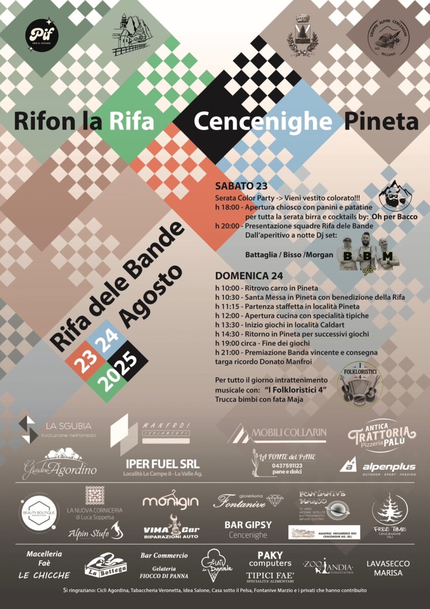Scopri di più sull'articolo Rifa dele Bande – Agosto 2025