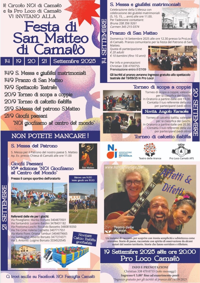 Scopri di più sull'articolo Festa di Matteo di Camalò