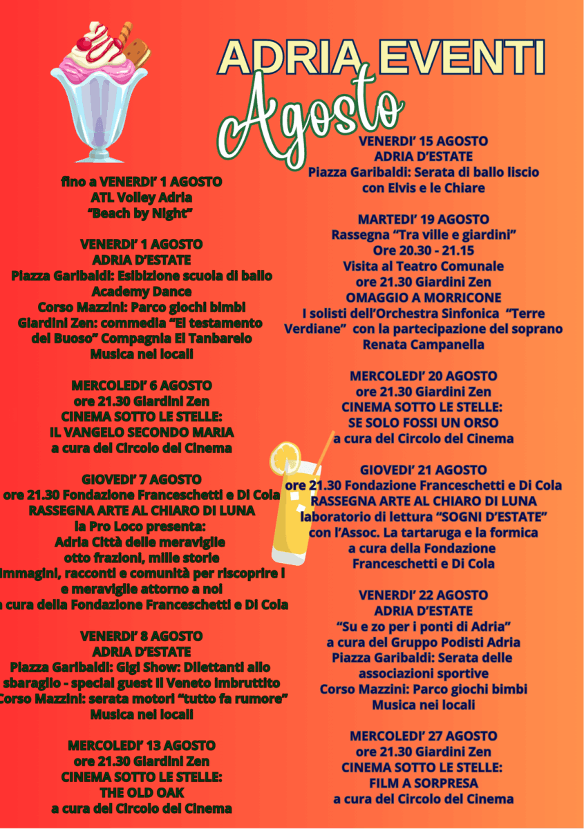 Scopri di più sull'articolo Adria Eventi – Agosto