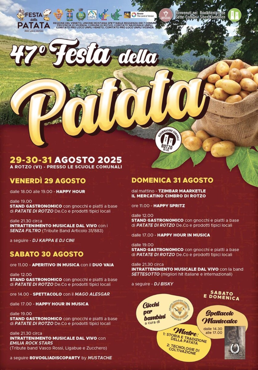 Scopri di più sull'articolo 47^ Festa Della Patata di Rotzo