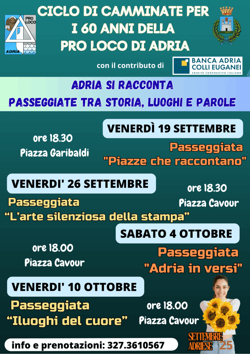 Scopri di più sull'articolo Ciclo Passeggiate per i 60 anni della Pro Loco di Adria