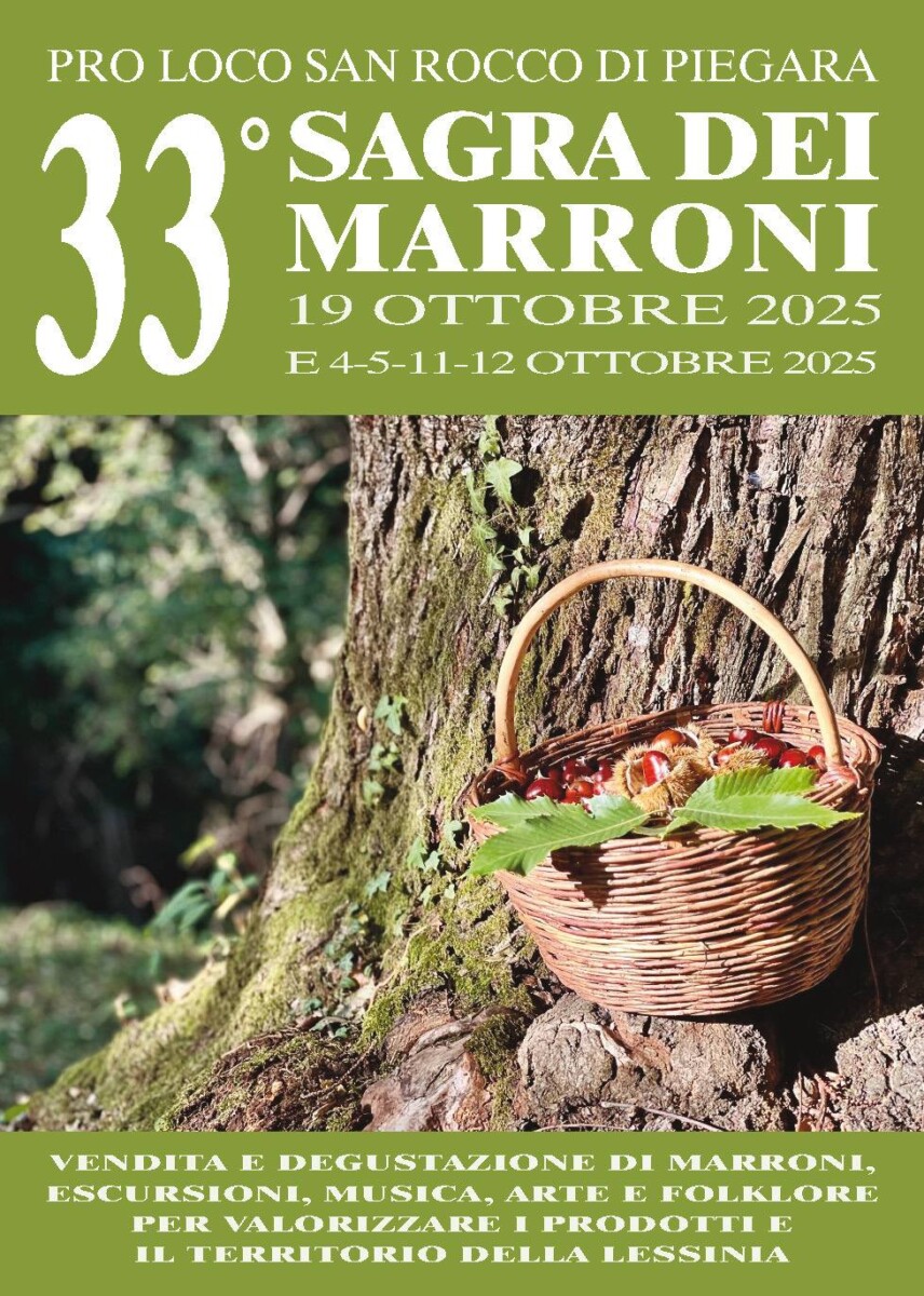 Scopri di più sull'articolo Aspettando la 33° Sagra dei Marroni a San Rocco di Piegara