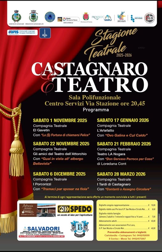 Scopri di più sull'articolo Stagione Teatrale di Castagnaro