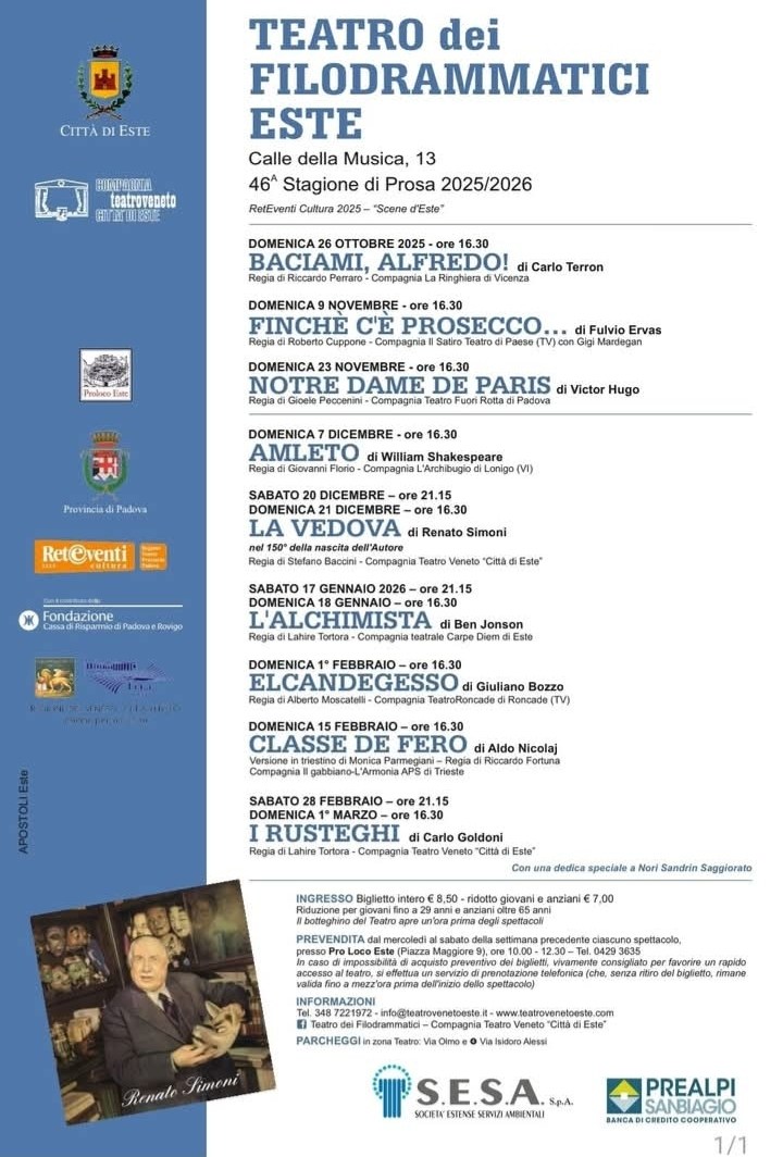Scopri di più sull'articolo Teatro Filodrmmatici Este