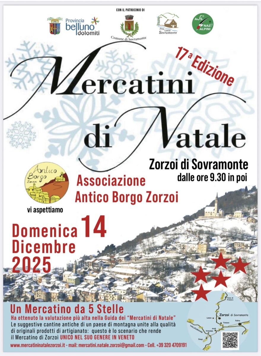 Scopri di più sull'articolo Mercatini di Natale a Zorzoi 2025