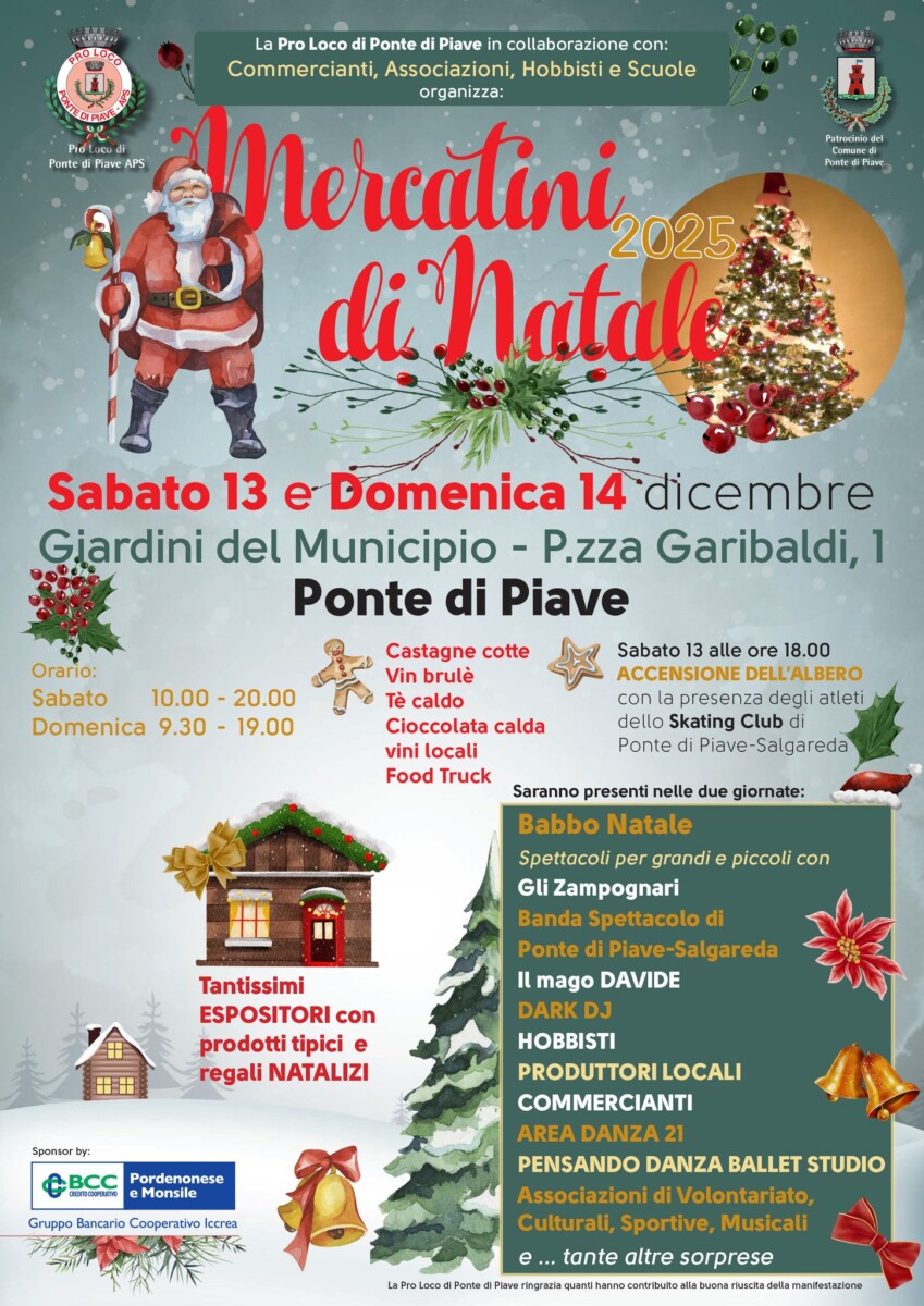 Scopri di più sull'articolo Mercatini di Natale – Ponte di Piave