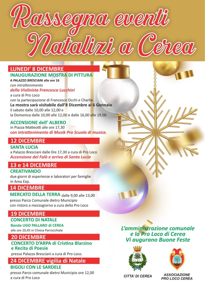 Scopri di più sull'articolo Rassegna Eventi Natalizi Cerea