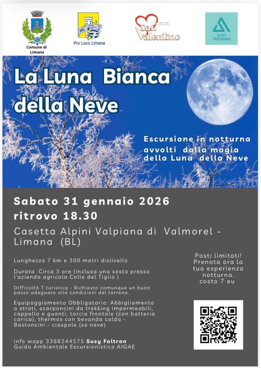 Scopri di più sull'articolo Escursione Notturna “ La Luna Bianca della Neve”