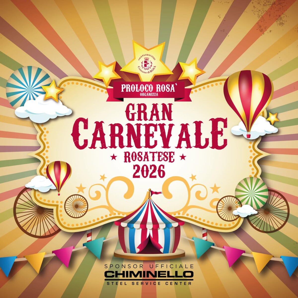 Scopri di più sull'articolo Gran Carnevale Rosatese – Rinviato 1 Febbrraio