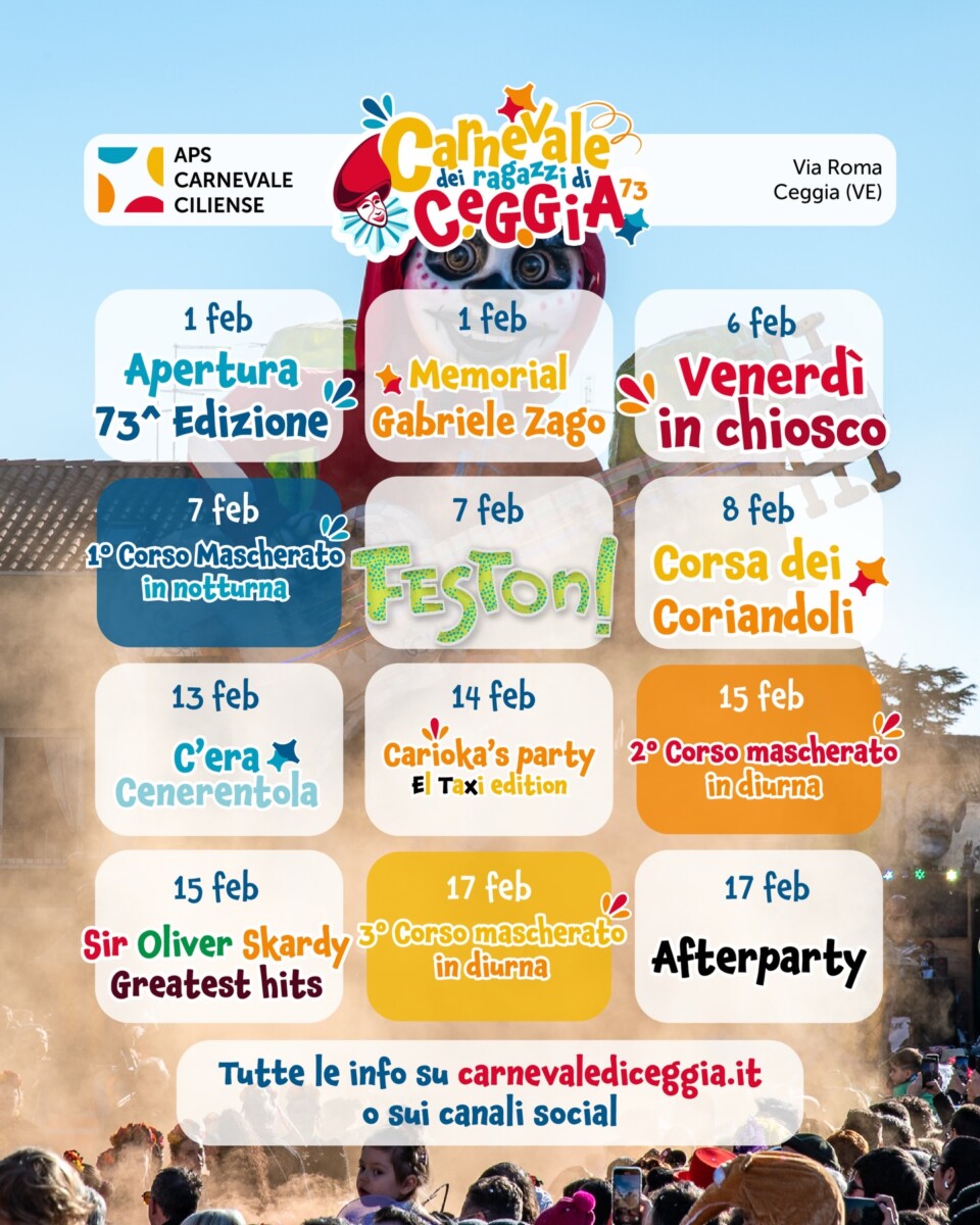 Scopri di più sull'articolo 73^ Edizione Carnevale Ceggia