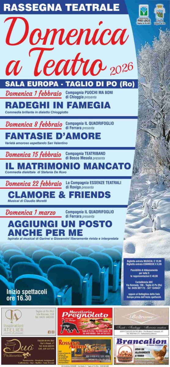 Scopri di più sull'articolo “Domenica a Teatro” a Taglio di Po