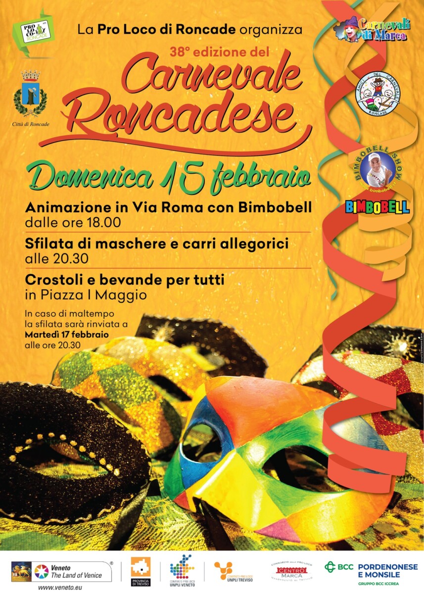 Scopri di più sull'articolo 38^ Edizione Carnevale Roncadese