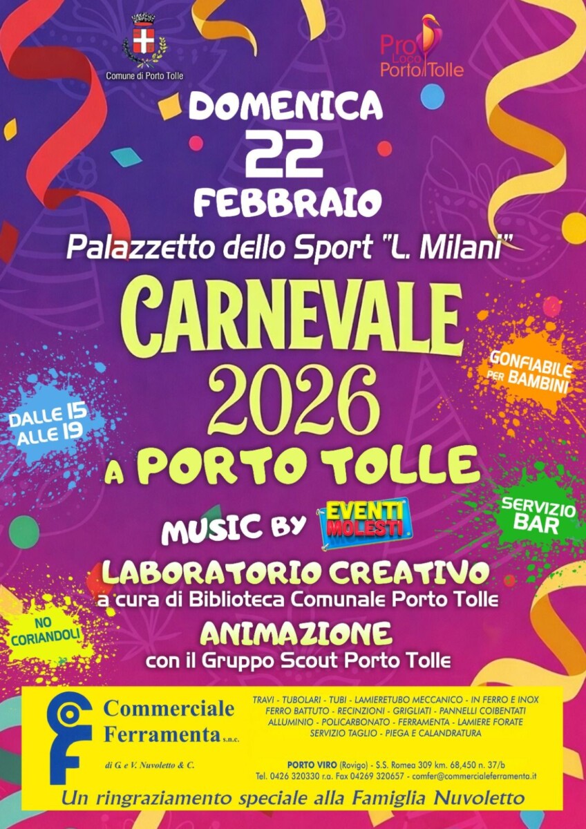 Scopri di più sull'articolo Carnevale 2026 a Porto Tolle