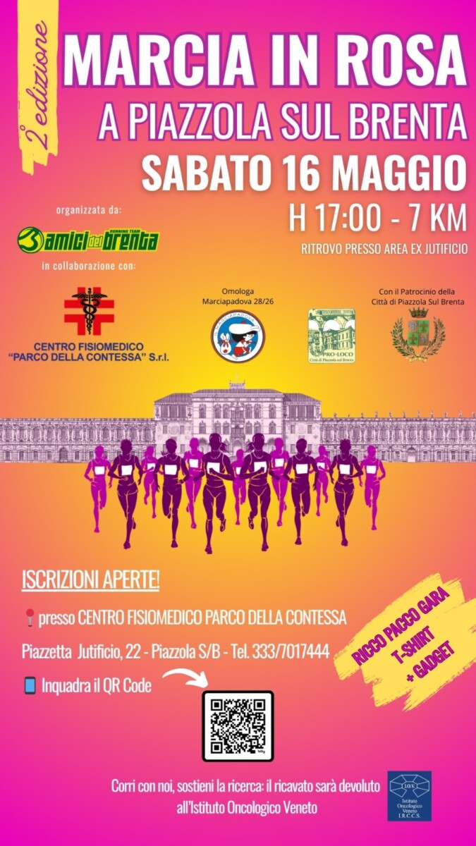 Scopri di più sull'articolo 2^ Edizione Marcia in Rosa a Piazzola sul Brenta