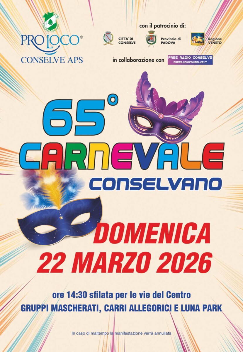 Scopri di più sull'articolo 65° Carnevale Conselvano