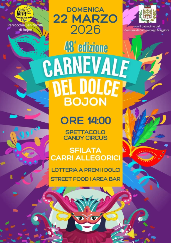 Scopri di più sull'articolo 48^ edizione del Carnevale del Dolce a Bojon