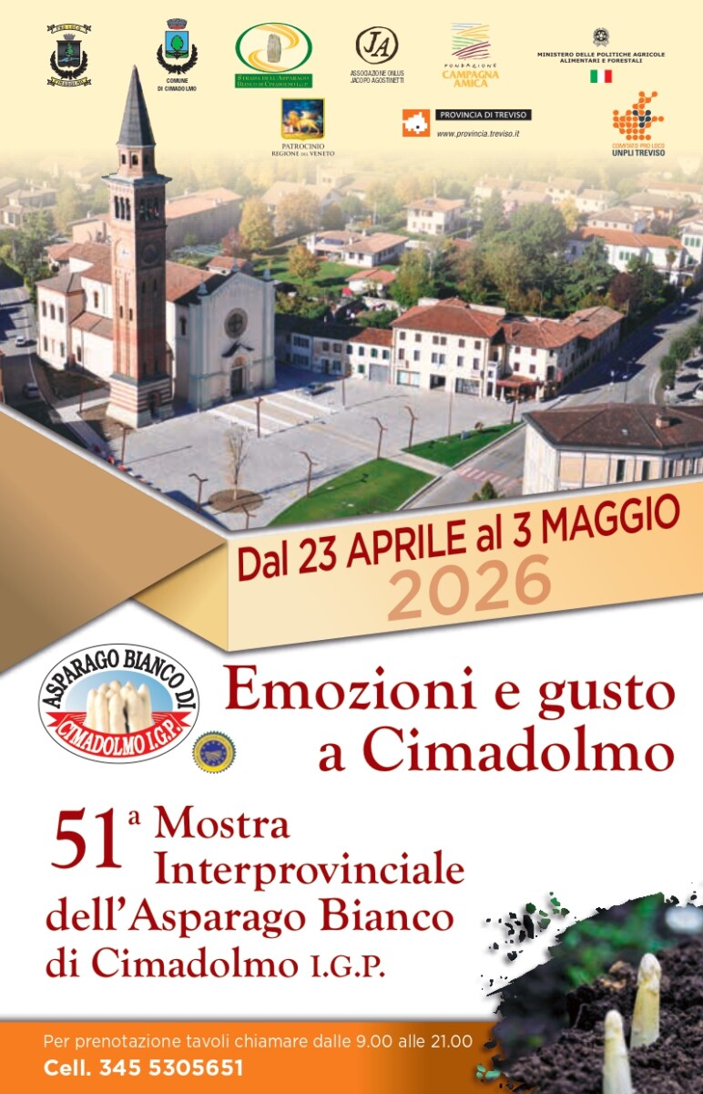 Scopri di più sull'articolo 51^ Mostra dell’Asparago Bianco di Cimadolmo I.G.P.