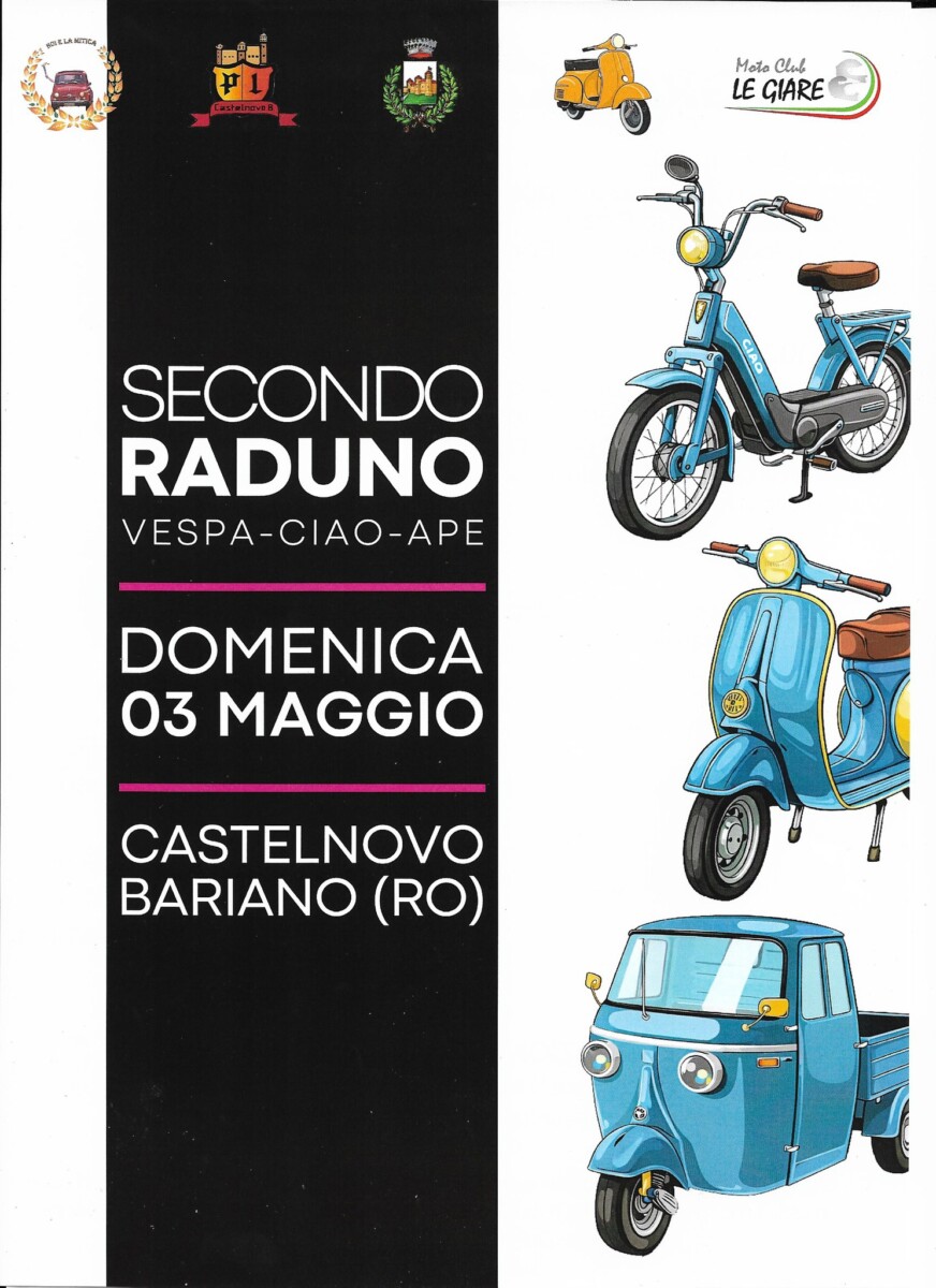 Scopri di più sull'articolo Secondo Raduno – Vespe – Ciao – Ape