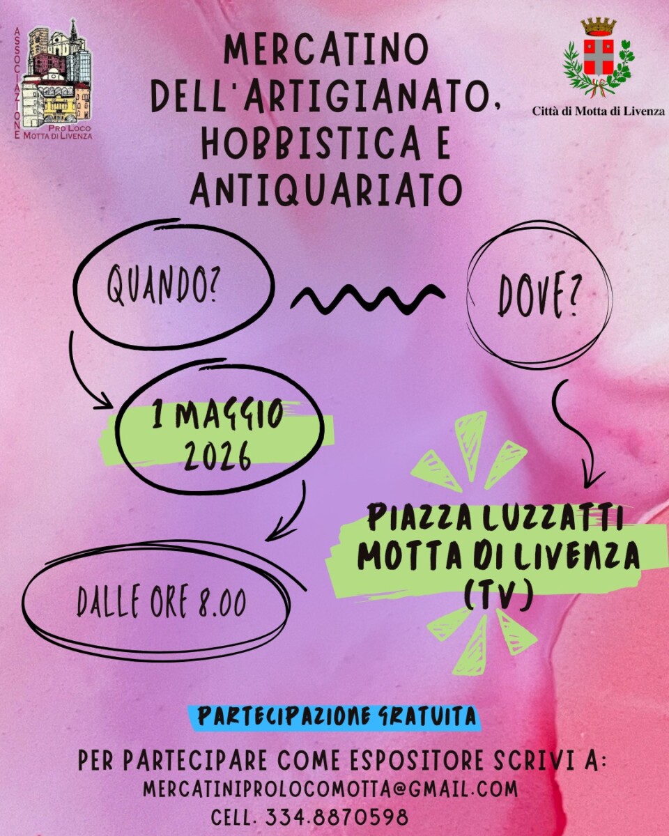 Scopri di più sull'articolo Mercatino dell’artigianato, hobbistica e antiquariato