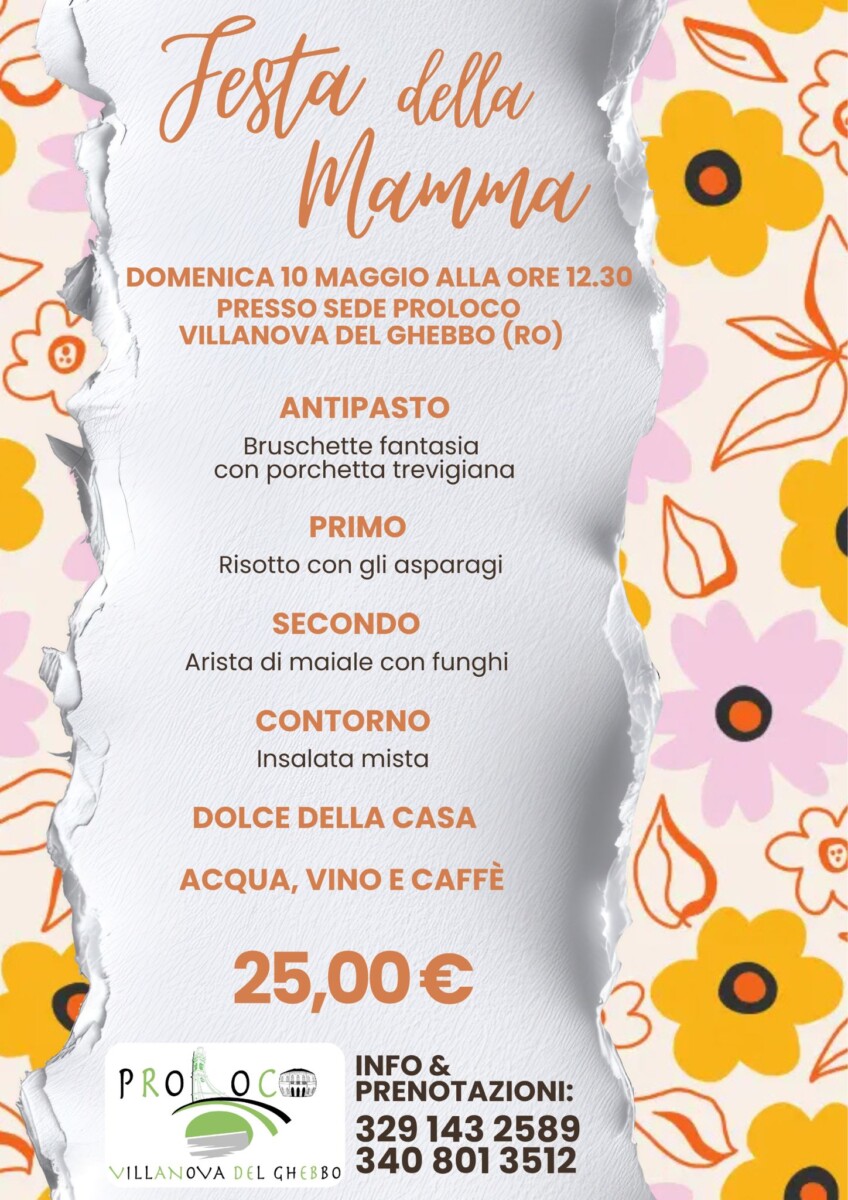Scopri di più sull'articolo Festa della Mamma a Villanova del Ghebbo