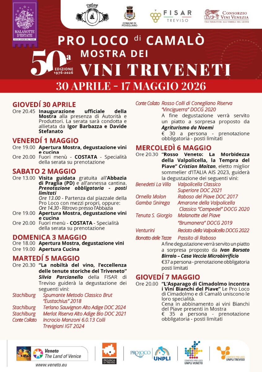 Scopri di più sull'articolo 50^Mostra dei Vini Triveneti
