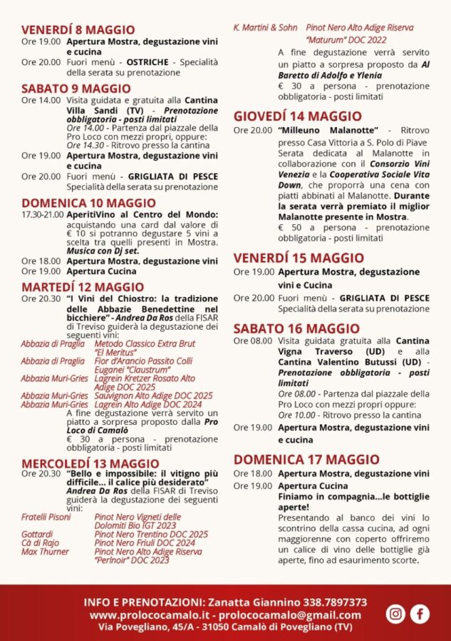 Volantino 50 Mostra dei Vini Triveneti 2026-2