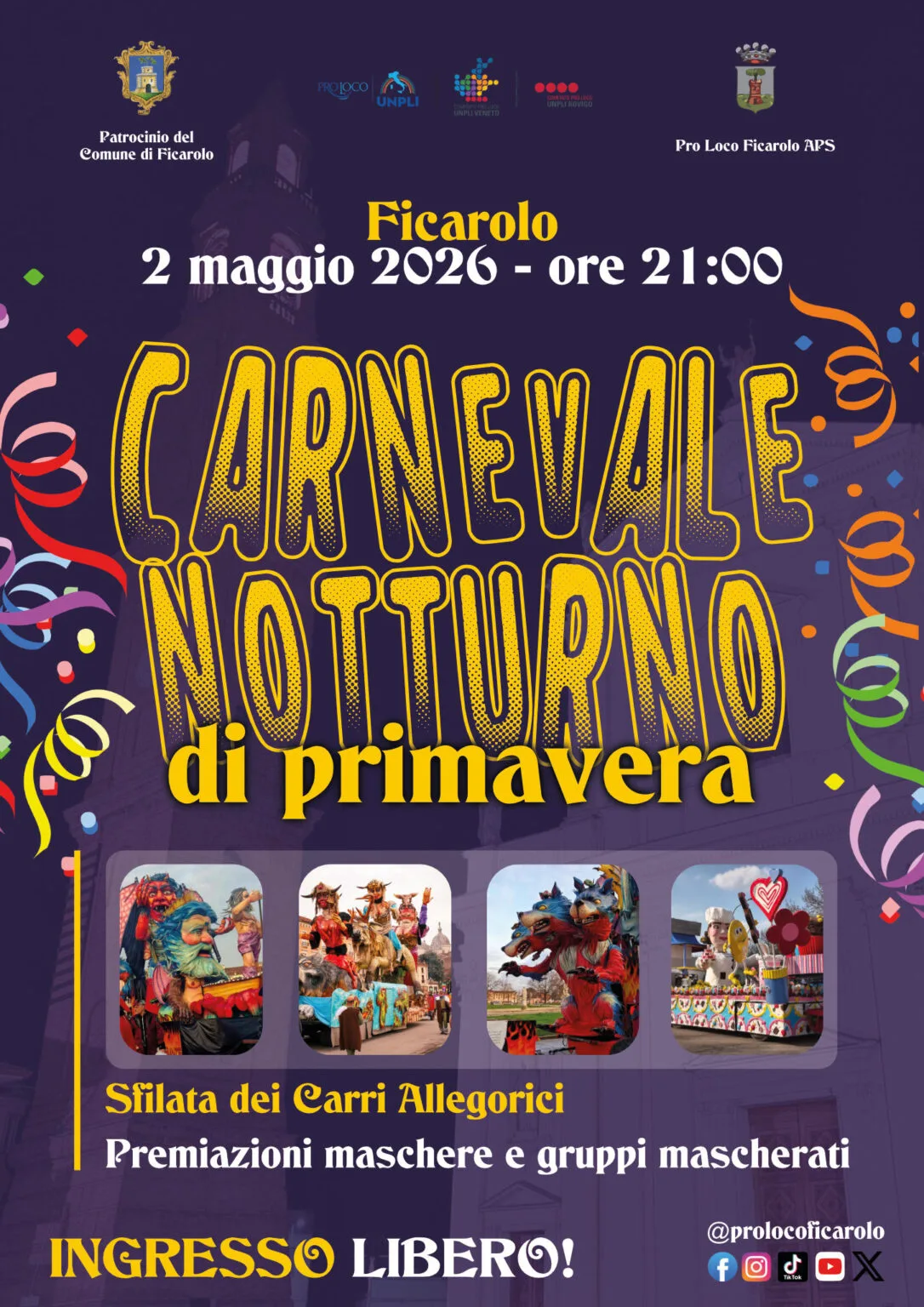 Scopri di più sull'articolo Carnevale Notturno di Primavera 2026