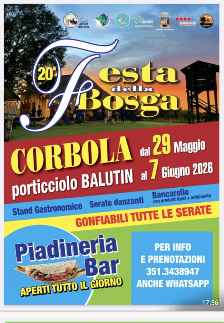 Scopri di più sull'articolo 20^ Festa della Bosga
