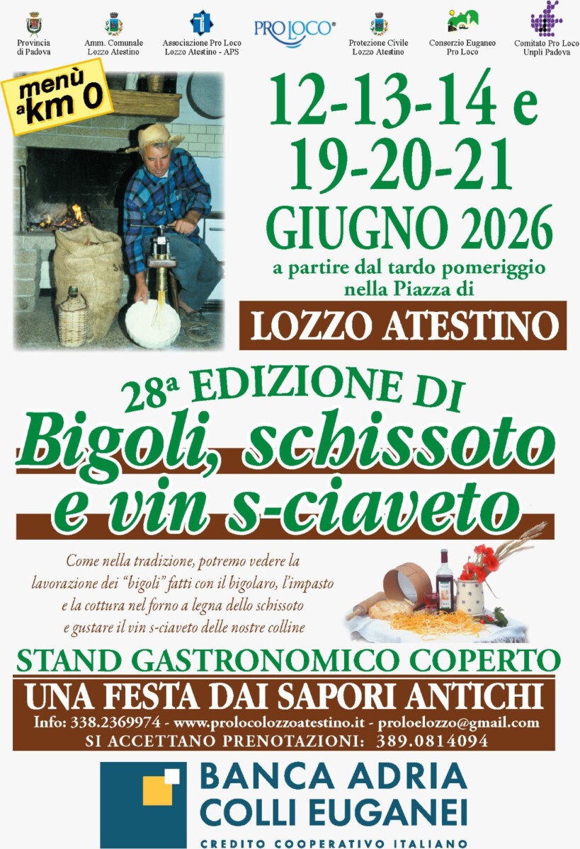 Scopri di più sull'articolo Festa dei Bigoli, Schissotto e Vin s-ciaveto