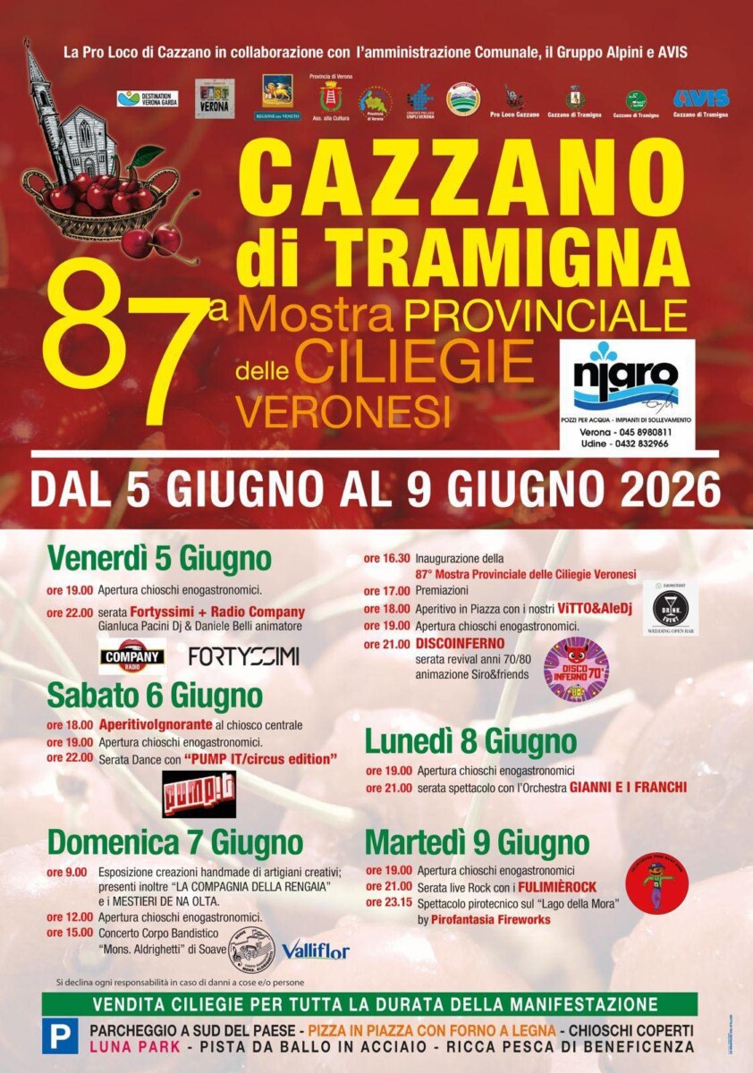 Scopri di più sull'articolo 87^Mostra Provinciale delle Ciliegie Veronesi