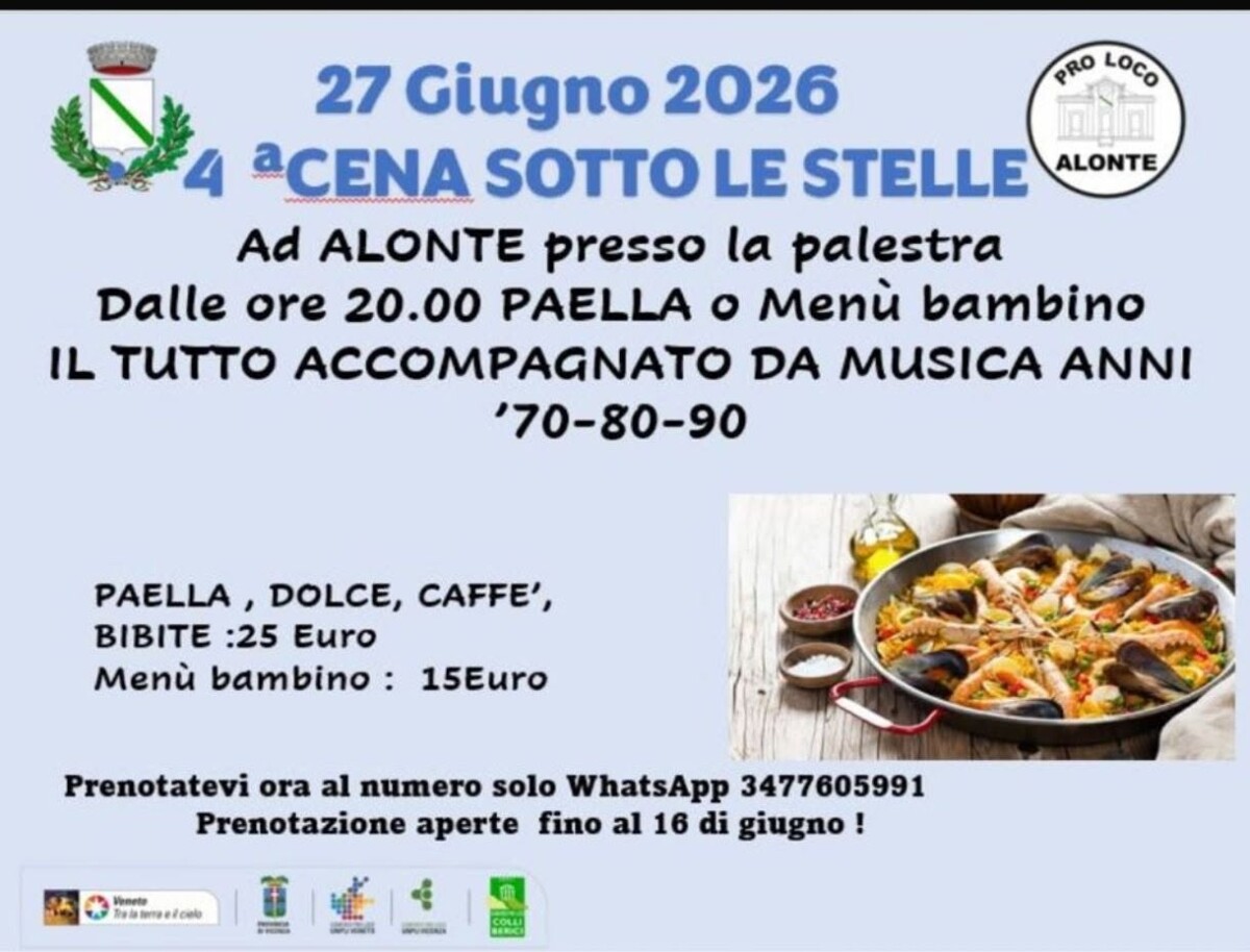 Scopri di più sull'articolo 4^CENA SOTTO LE STELLE
