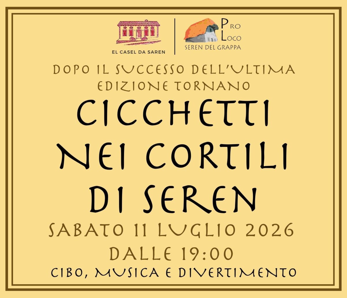 Scopri di più sull'articolo Cicchetti nei cortili di Seren del Grappa