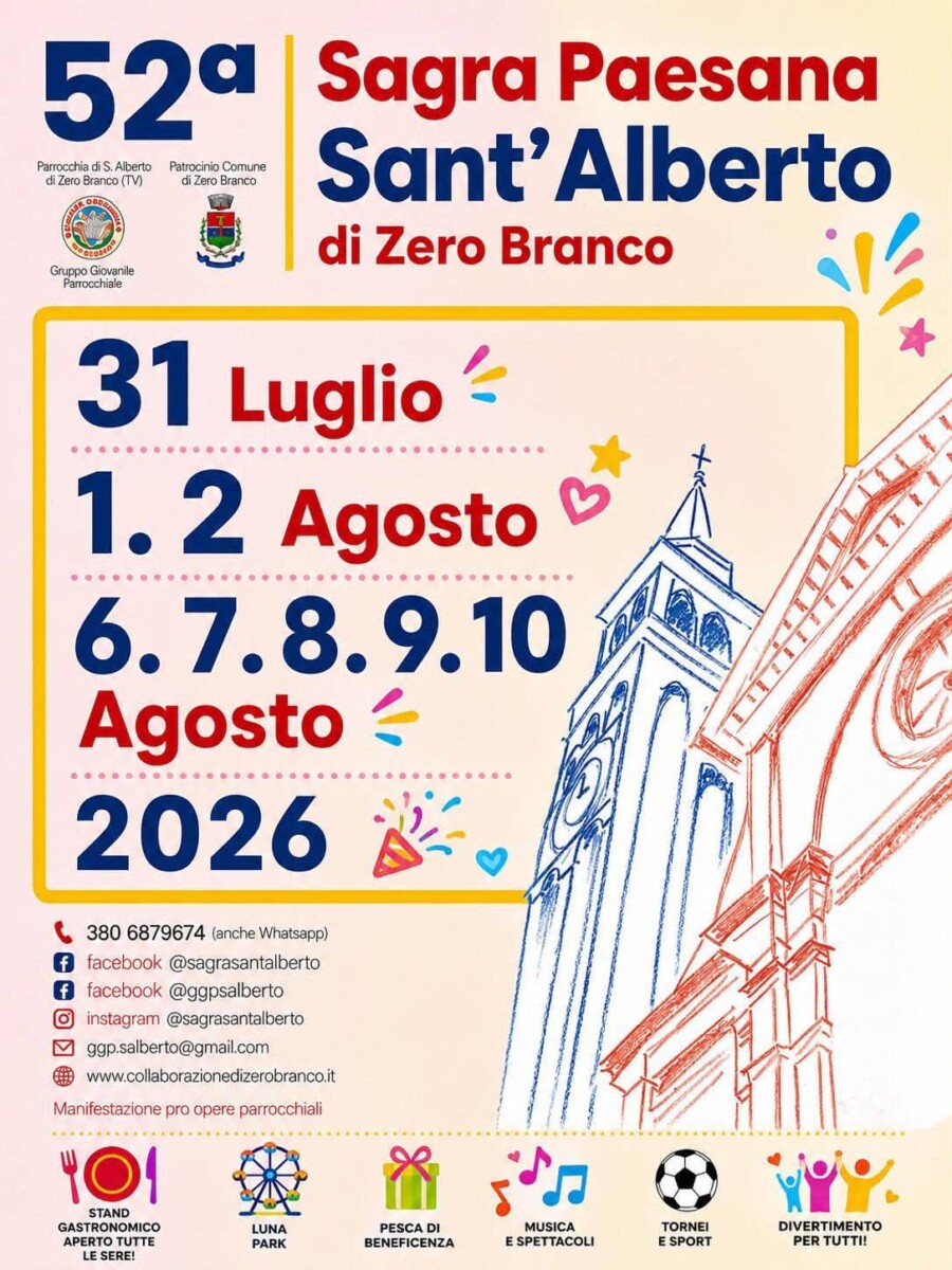 Scopri di più sull'articolo 52^ SAGRA PAESANA DI SANT’ALBERTO