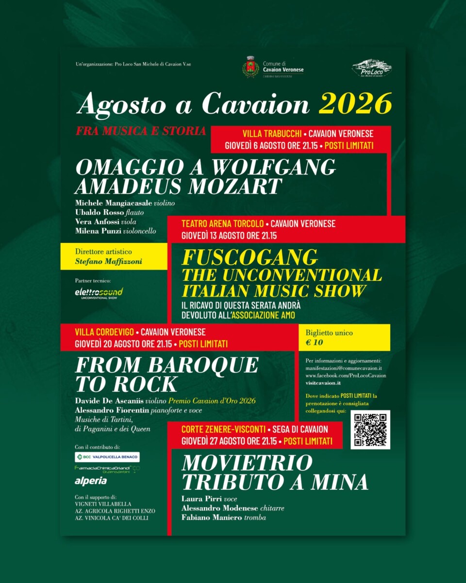 Scopri di più sull'articolo AGOSTO A CAVAION VERONESE 2026