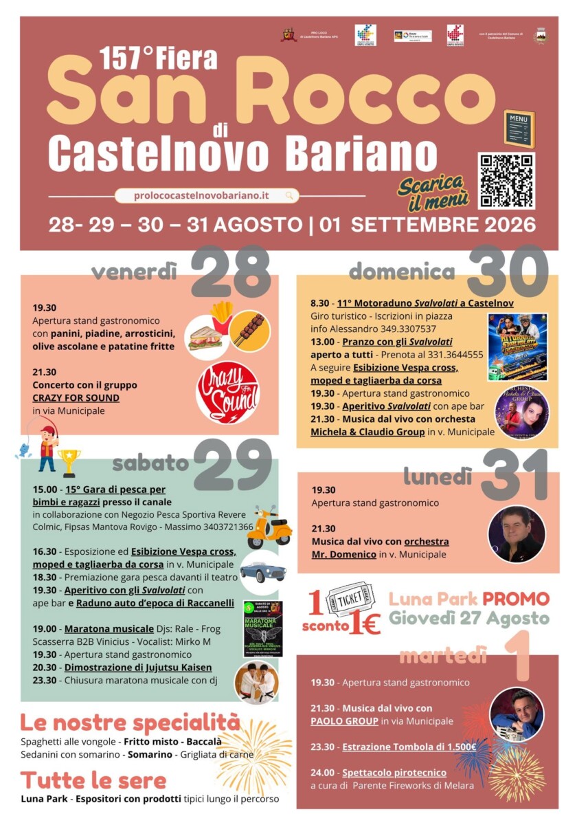 Scopri di più sull'articolo 157^ Fiera di San Rocco